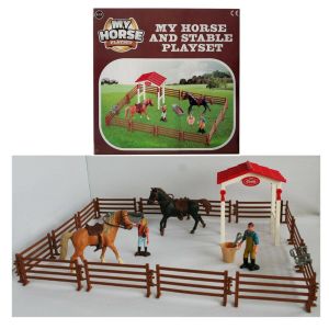 Horse Stable Play Set Toy Horse Accessories Toy Playset Ideal For Children