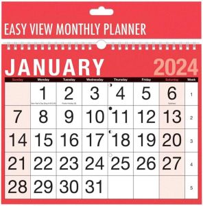 2024 Easy Month To View A4 Planner Wall Calendar One Month To View Wall Calendar For Office Home