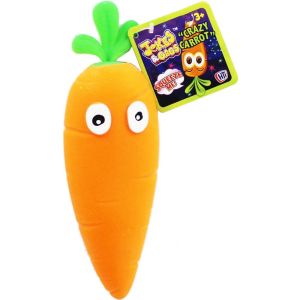 Stretchy Cheeky Carrot Stress Toy Reliever Hand Excersizer Joke (17cm)