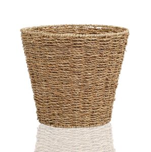 MantraRaj Natural Round Waste Paper Basket Bin Round Storage Basket Rubbish Bin Open