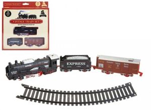 VINTAGE RETRO Classic Battery Operated Train Set With Tracks Children Kids ADULT