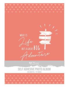 Home Collection Self Adshesive Photo Album 36 pages 8" x 11" Adventures (Orange)