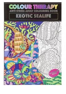 A4 Adult Anti Stress Colour Therapy Exotic Sealife Colouring Book