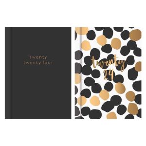 A7 Size 2024 Pocket WTV Diary Monochrome Textured Paper Pocket Diary Random x 1