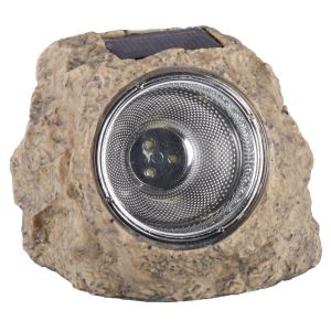 Brand New Solar Powered Garden Rock Light Camouflage Cordless Automatic