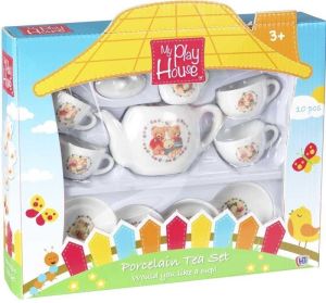 My Play House Cute Teddy Bear Porcelain Tea Set Kids Girl Gift toy