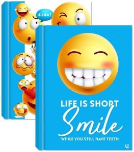 A5 Emoji Hardback Notebook Lined Journal Planner Book Pad Home School Writing