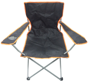 Black & Orange Captains Chair With Cup Holder
