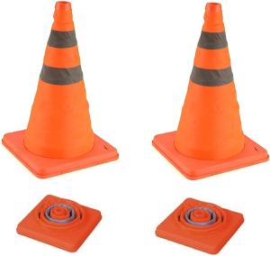 18'' Collapsible Multi-Purpose Pop up Traffic Safety Cones Road Parking Cones Car Van Caravan Motorhome