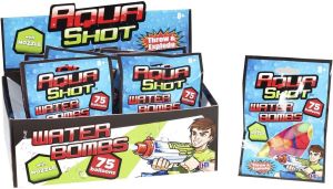 Aqua Shot Water Bombs with Easy Fill Nozzle Sealed Packaging Pack Of 75