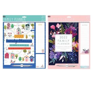 2022 Family Organiser Calendar Memo Pad Sticky Notes With Shopping List & Pen