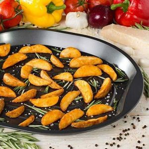 Non Stick Pizza Tray Chips Wedge Crisper Oven Tin Cooking Roast Baking Tool