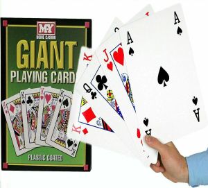Deck of Giant A4 SIZE Playing Jumbo Cards Ideal for Parties, Garden Games