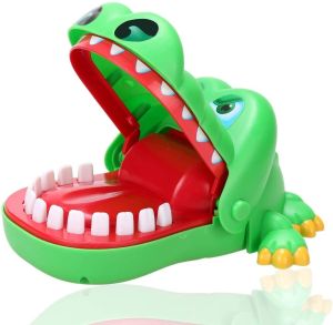 Crocodile Toy Classic Mouth Dentist Bite Finger Family Game Portable