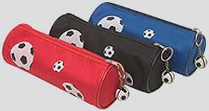 Pencil Case - MAKEUP CASE - Football Design - Cylinder Shape x1 Single