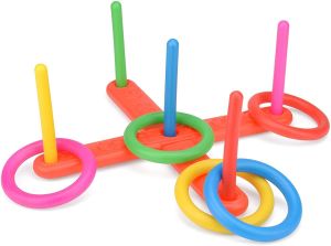 Hoop Ring Toss Plastic Ring Toss Quoits Garden Game Pool Toy Outdoor/Indoor Toy