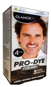 Glamorize Pro Dye Creme Colour Hair Dye for Men Shade 5 - Dark Brown