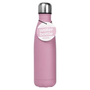 500ml Stainless Steel Drink Bottle Juice Water Bottle Flask Vacuum Insulated Sports Flask Great for Work, Gym, Travel - Pink