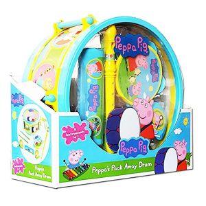 Peppa Pig Pack Away Drum Musical Set With 5 Instruments For Children Age 3+