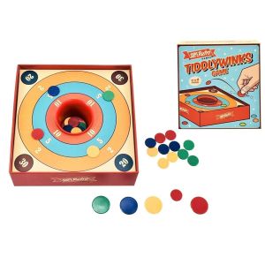 Traditional Tiddlywinks Game Classic Family Retro Skill Tiddly Game 4 Players