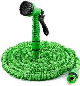 Expandable Garden Hose Spray Gun Magic Flexible Expanding Stretch Pipe 100FT