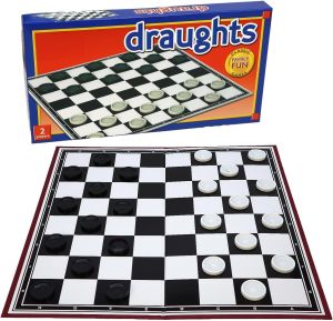 Classic Draughts Game Traditional Checkers Board Game For Kids, Children, Adults