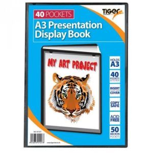 A3 40 Pocket Display Book Black