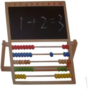 Wood Drawing Board Blackboard Montessori Abacus Cognition Math Toys Gift