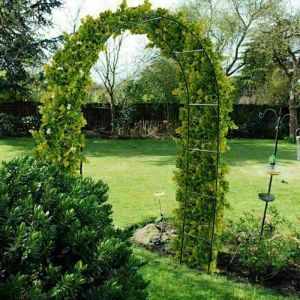 2.4m Metal Garden Arch Strong Tubular Rose Climbing Plants Archway New