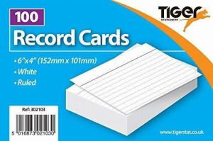 100 Record Cards Revision Flash Index Report Students College Office Accessory