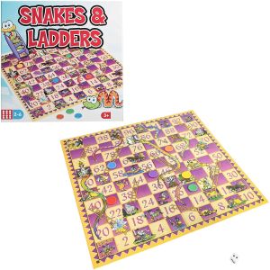 Snakes And Ladders Traditional Childrens Board Game Kids Toy Family Fun Box