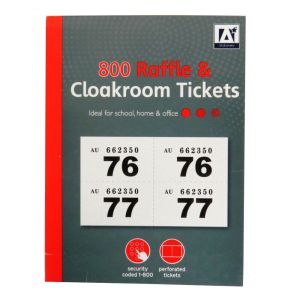 Back To School Stationery Raffle/Cloakroom 800 Tickets Comes With A Card Cover