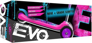 EVO Pink Move & Groove Scooter | Kids 3-Wheel Scooter Perfect For Boys & Girls