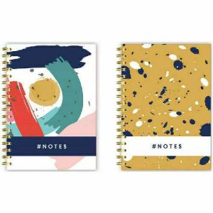 A5 Spiral Notebook Journal Notepad Book Lined Paper Wiro Notes Home Office