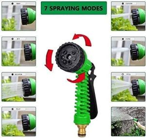 Expandable Garden Flexible Magic Hose Pipe 7 Function Water Spray Gun 50ft 15m