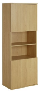 2 Door Wall And Storage Tall Cabinet Tidy Bedroom Bookcase Oak Keeping Room Tidy