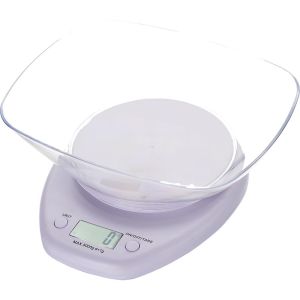 5KGS ELECTRONIC KITCHEN SCALE MEASURE FOOD LCD KITCHENWARE DEEP BOWL WHITE