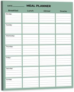 Magnetic Weekly Meal Planner Pad Notepad Grocery List Food Tracker  Diet Planner