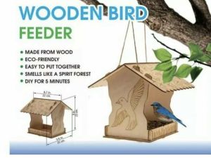 Wooden Bird Table Premium Garden Birdhouse Feeder Station Hanging For Garden