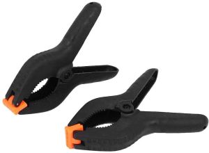 2 Pcs 6" inch Heavy Duty Plastic Spring Clamps Tips Tool Clip