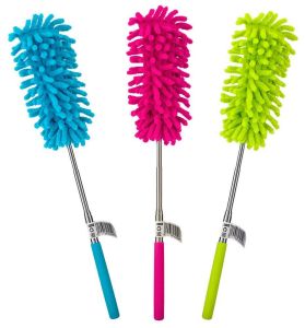 1 X Extendable Telescopic Duster Microfibre Cleaning Feather Brush Washable