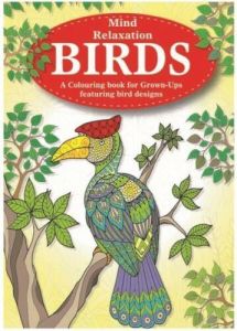 A4 Adult Anti-Stress Bird Colouring Book Therapeutic Stress Relief Activity