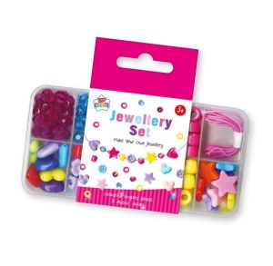 Girls Make your own Jewellery Set in box colourful shaped Art Craft Beads Age 3+