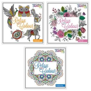 Colour Therapy Adult Colouring Book Relax Therapy Drawing