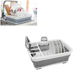 Collapsible Dish Rack Dish Drainer Washing Up Board Cutlery Plates Foldable Home