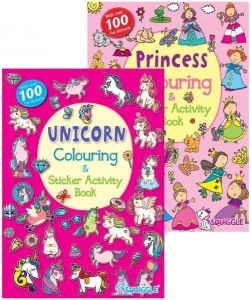 Squiggle My Fun Colouring And Sticker Activity Book Unicorn & Princess