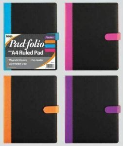 Soft Feel A4 Notables Pad- folio 70gsm Random Colour