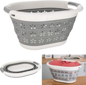 Collapsible Laundry Basket – Round shape, 17 litrer