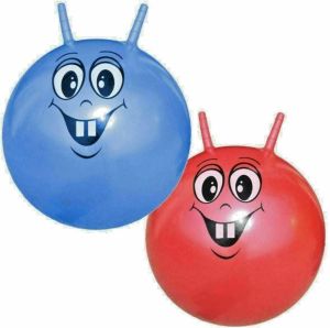 46Cm Inflatable Skippy Hopper Bouncing Ball Fun For Kids Indoor & Outdoor Game Red, Blue Color