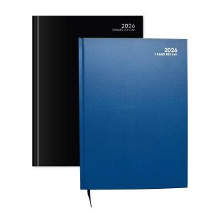 2026 Diary A5 Hardback 2 Pages Per Day DAP Diary Casebound Classic Office Desk Diary